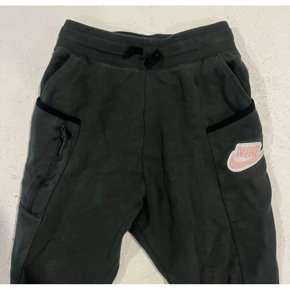 Nike Sportswear Hoopfly Tech Fleece Sweatpants Joggers‎ Green Boys Youth Small